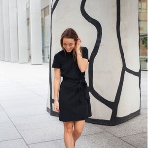 Kate Spade Black Mock Neck Tie Waist Dress (2)